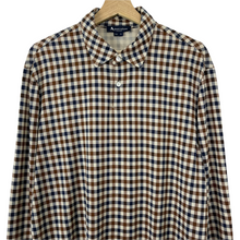 Load image into Gallery viewer, Aquascutum House Check Long Sleeved Polo - Extra Large (XL) PTP 24.25&quot;
