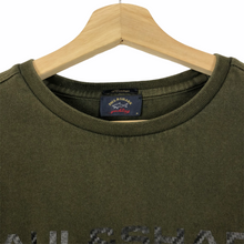 Load image into Gallery viewer, Paul and Shark Khaki Spell Out Crew Neck Sweater - Medium (M) PTP 21&quot;
