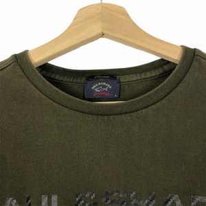 Paul and Shark Khaki Spell Out Crew Neck Sweater - Medium (M) PTP 21"