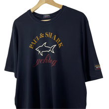 Load image into Gallery viewer, Paul and Shark Navy Short Sleeved Logo T-Shirt - Extra Large (XL) PTP 23.5&quot;
