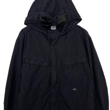 Load image into Gallery viewer, C.P Company Dk Navy Goggle Hooded Overshirt - Double Extra Large (XXL) PTP 23.5&quot;
