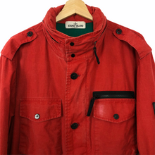Load image into Gallery viewer, Stone Island Red Tela Stella Multi Pocket Field Jacket - Extra Large (XL) PTP 24.5&quot;
