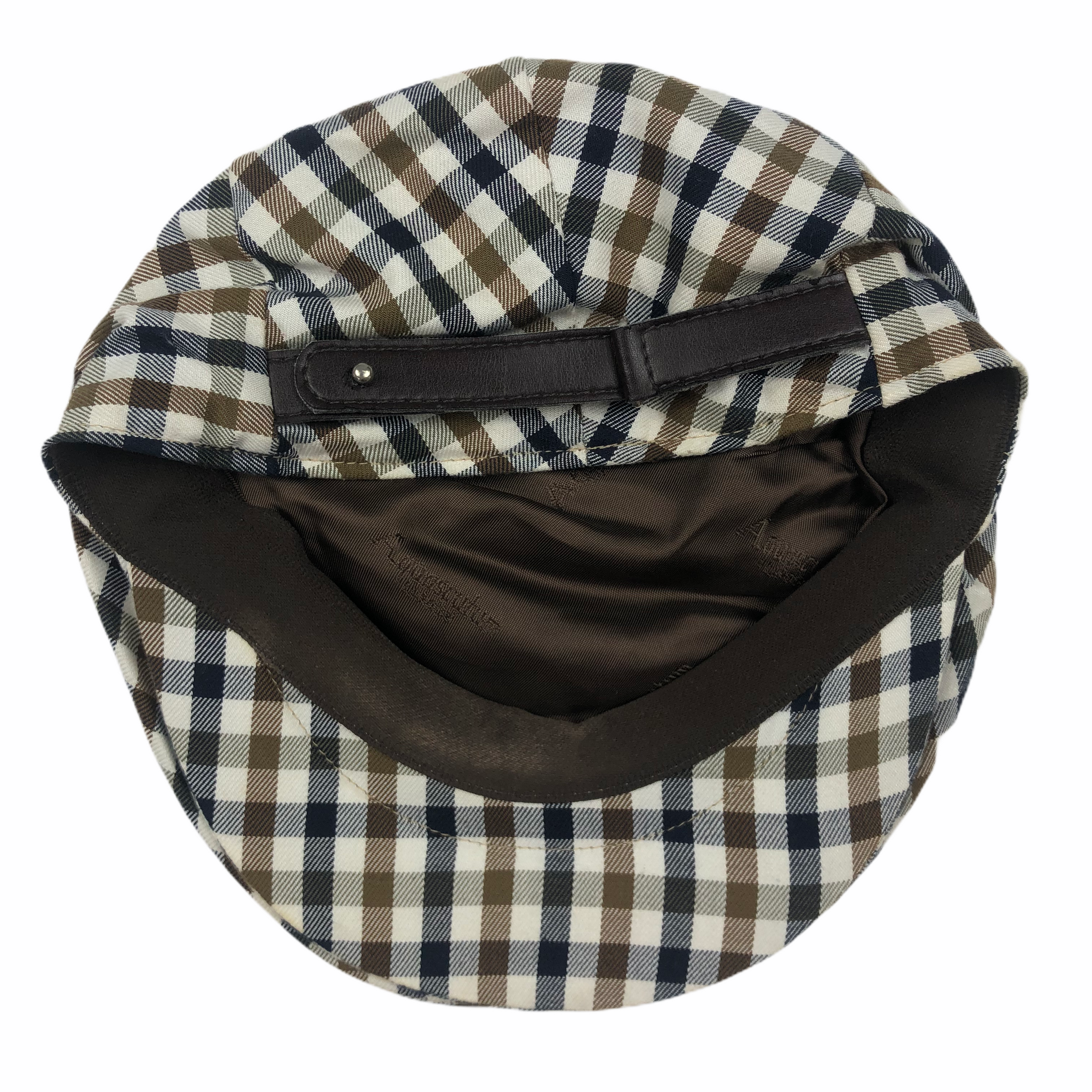 Aquascutum House Check Flat Cap Small S