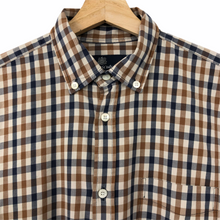 Load image into Gallery viewer, Aquascutum House Check Short Sleeved Shirt - Medium (M) PTP 20.75&quot;
