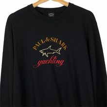 Load image into Gallery viewer, Paul and Shark Navy Embroidered Logo Crew Neck Sweater - Medium (M) PTP 20.75&quot;
