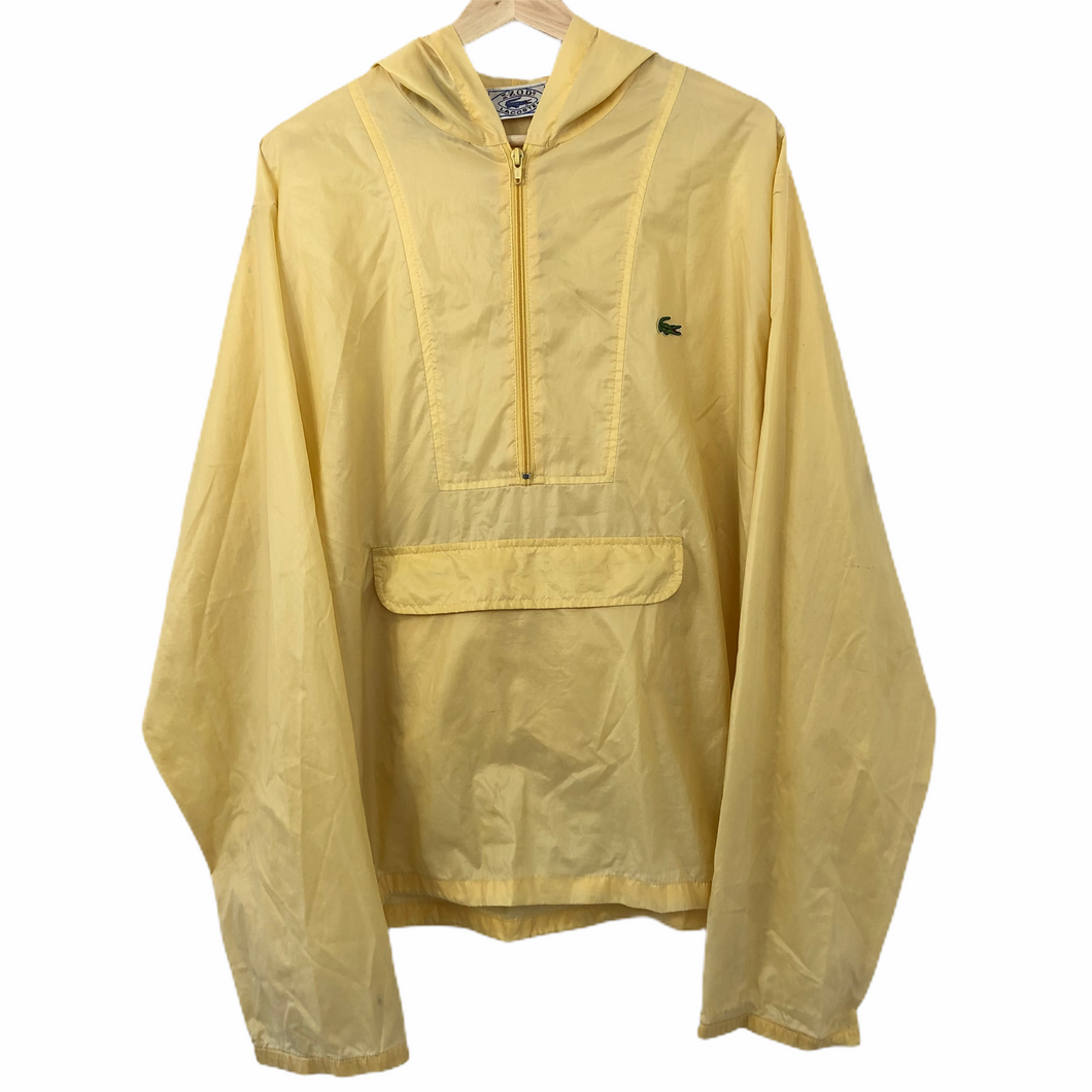 Vintage Lacoste Yellow Izod Half Zip Cagoule - Large (L) PTP 25.5