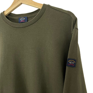 Paul and Shark Khaki Crew Neck Sweater - Extra Large (XL) PTP 22.25"