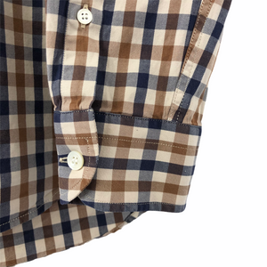 Aquascutum House Check Long Sleeved Shirt - Medium (M) PTP 20.25"