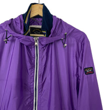 Load image into Gallery viewer, Paul and Shark Purple Hooded Logo Jacket - Large (L) PTP 21.5&quot;
