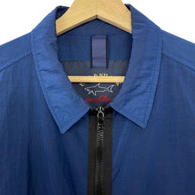 Load image into Gallery viewer, Paul and Shark Blue Nylon Shimmer Overshirt - Large (L) PTP 21&quot;
