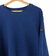 Load image into Gallery viewer, Paul and Shark Blue Crew Neck Logo Sweater - Triple Extra Large (XXXL) PTP 25.25&quot;
