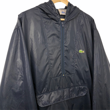 Load image into Gallery viewer, Vintage Dark Navy Lacoste Izod Half Zip Cagoule - Large (L) PTP 26&quot;
