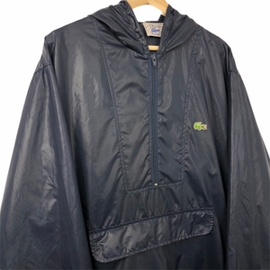 Vintage Dark Navy Lacoste Izod Half Zip Cagoule - Large (L) PTP 26"