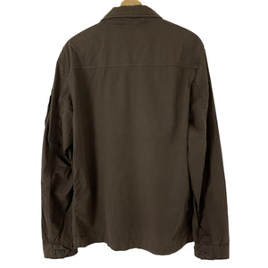 C.P Company Brown Full Zip Pocket Lens Overshirt - Double Extra Large (XXL) PTP 23"