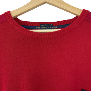 Paul and Shark Red C0P918 Crew Neck Sweater - Four Extra Large (4XL) PTP 30"