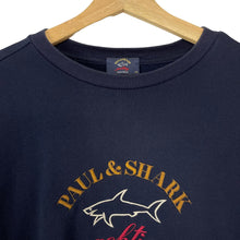 Load image into Gallery viewer, Paul and Shark Navy Embroidered Logo Crew Neck Sweater - Double Extra Large (XXL) PTP 24.5&quot;
