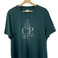 Load image into Gallery viewer, C.P Company Teal Short Sleeved Logo T-Shirt - Extra Large (XL) PTP 22&quot;
