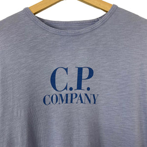 C.P Company Lilac Short Sleeved Logo T-Shirt - Medium (M) PTP 20"