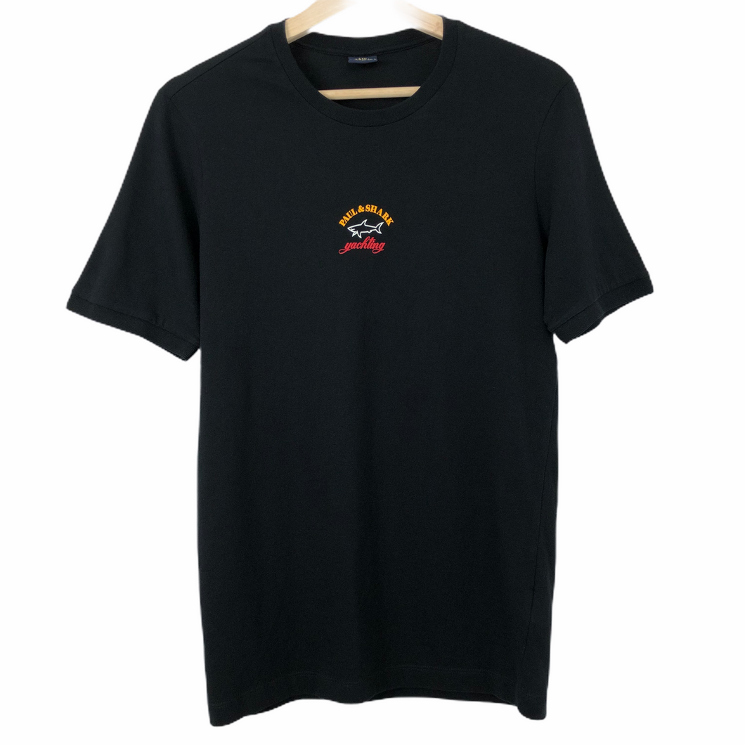 Paul and Shark Black Short Sleeved Logo T-Shirt - Small (S) PTP 18