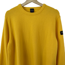 Load image into Gallery viewer, Paul and Shark Yellow Crew Neck Sweater - Large (L) PTP 22&quot;
