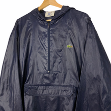 Load image into Gallery viewer, Vintage Dark Navy Lacoste Izod Half Zip Cagoule - Extra Large (XL) PTP 26.75&quot;
