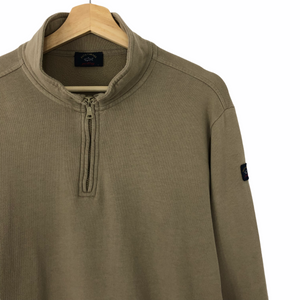 Paul and Shark Beige Half Zip Pullover Sweater - Large (L) PTP 22"