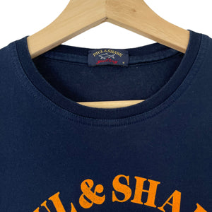 Paul and Shark Navy Short Sleeved Logo T-Shirt - Medium (M) PTP 19.5"