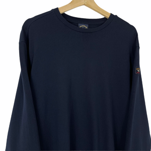 Paul and Shark Navy Logo Crew Neck Sweater - Large (L) PTP 23"