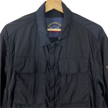 Load image into Gallery viewer, Paul and Shark Navy Econyl Nylon Metal Overshirt - Large (L) PTP 24&quot;
