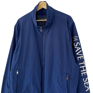 Paul and Shark Blue Save The Sea Jacket - Double Extra Large (XXL) PTP 26.25"