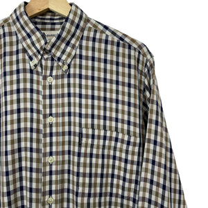 Aquascutum House Check Long Sleeved Shirt - Medium (M) PTP 24"