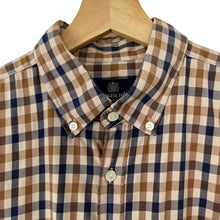 Load image into Gallery viewer, Aquascutum House Check Short Sleeved Shirt - Large (L) PTP 21.5&quot;
