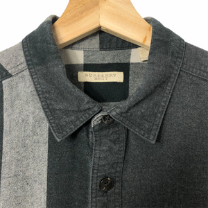 Burberry Brit Grey Nova Check Long Sleeved Shirt - Medium (M) PTP 20.5"