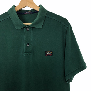 Paul and Shark Dark Green Short Sleeved Polo - Large (L) PTP 21.5"