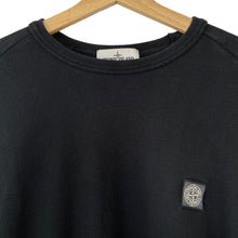 Load image into Gallery viewer, Stone Island Black Crew Neck Logo Sweater - Double Extra Large (XXL) PTP 24&quot;
