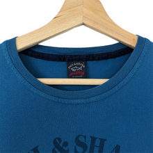 Load image into Gallery viewer, Paul and Shark Blue Short Sleeved Logo T-Shirt - Large (L) PTP 19&quot;
