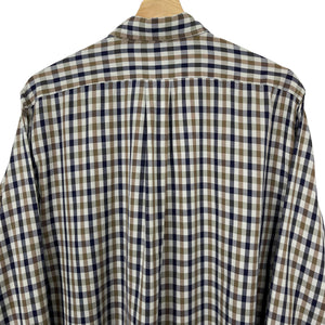 Aquascutum House Check Long Sleeved Shirt - Medium (M) PTP 24"