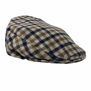 Aquascutum 100 Wool House Check Flat Cap Small S SWADS MENSWEAR