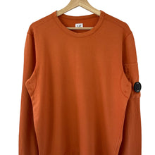 Load image into Gallery viewer, C.P Company Orange Crew Neck Lens Sweater - Medium (M) PTP 21&quot;
