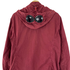 C.P Company Burgundy Goggle Hooded Overshirt - Large (L) PTP 22.75"