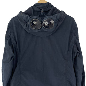 C.P Company Navy Goggle Hooded Overshirt - Medium (M) PTP 21.5"