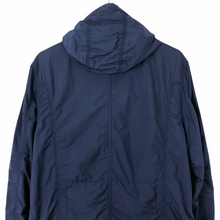 Load image into Gallery viewer, Ma.Strum Blue Multi Pocket Hooded Sniper Jacket - Medium (M) PTP 22.75&quot;
