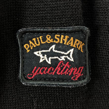 Load image into Gallery viewer, Paul and Shark Black 100% Wool Crew Neck Sweater - Large (L) PTP 20&quot;
