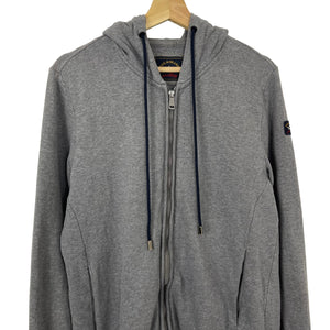 Paul and Shark Grey Full Zip Logo Hoody - Large (L) PTP 21"