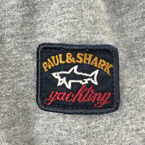 Paul and Shark Grey Logo Crew Neck Sweater - Medium (M) PTP 21.5"