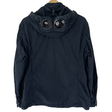 Load image into Gallery viewer, C.P Company Navy Goggle Hooded Overshirt - Medium (M) PTP 21.5&quot;
