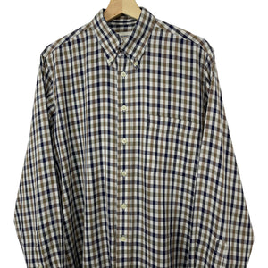 Aquascutum House Check Long Sleeved Shirt - Medium (M) PTP 24"