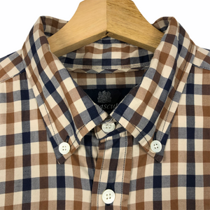 Aquascutum House Check Long Sleeved Shirt - Large (L) PTP 22"