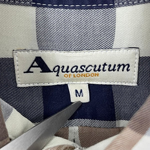 Aquascutum Block Check Long Sleeved Shirt - Medium (M) PTP 23"