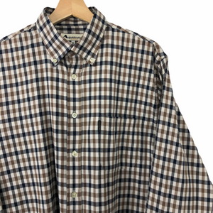 Aquascutum House Check Long Sleeved Shirt - Extra Large (XL) PTP 24.25"